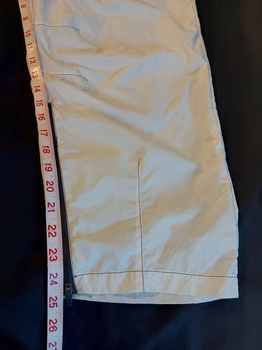 FP Movement Free People Fly By Night Pants White Drawstring Ankle Zip M - Picture 7 of 10